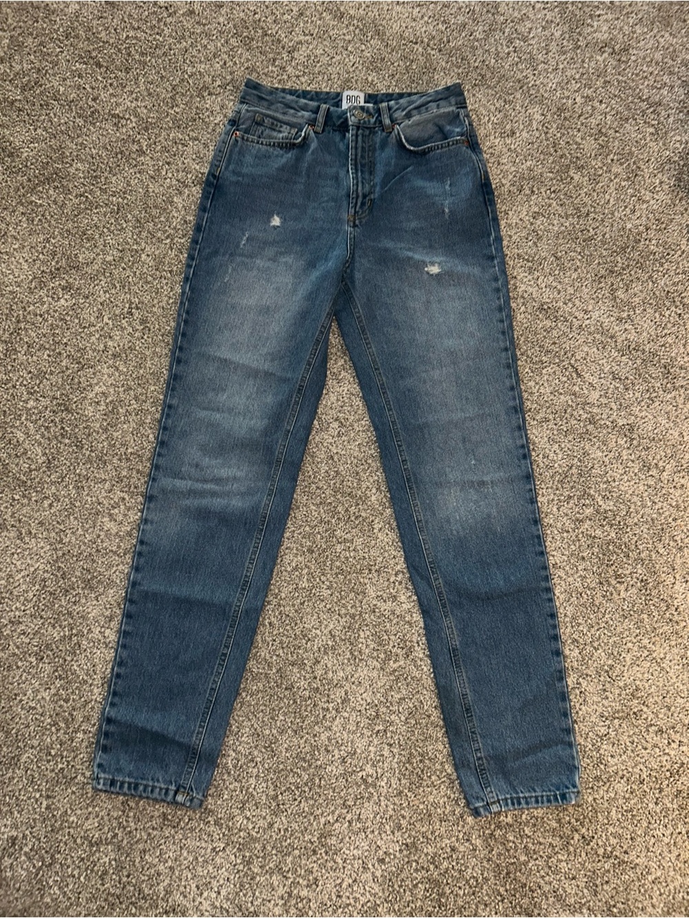 BDG High-Rise Medium Blue Denim Mom Jeans